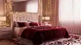 Velvet Glamour Bedroom in Rose and Burgundy