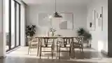Elegant Dining Room in Natural Wood