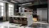 Industriálny kokpit kuchyni