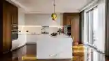 Glamorous Kitchen with Marble and Wood