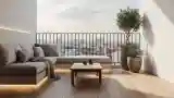 Minimalist Balkon z Wizją Miasta