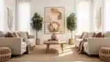 Luxurious Lounge with Handcrafted Textures and Natural Light