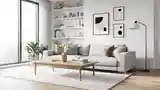Skandynawski Salon z Drewnem i Włosiem