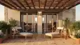 Terrace with Wood and Stone