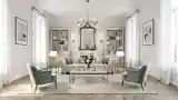 Gallery Lounge with Marble and Gold Accents