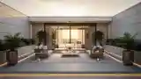 Minimalist Outdoor Lounge with Elegance