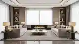Modern Living Room with Fireplace