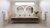 Modern Bathroom with Wood Accents