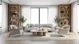 Luxury Living Room with Wood Accents