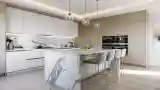 Glamorowy Kuchnia z Marmurowym Wysokim Blatem