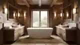 Wood and Stone Bath Retreat