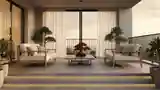 Terasa Japandi z Względnym Oświetleniem