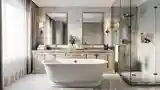 Luxurious White Marble Bathroom
