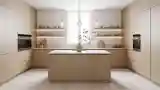 Minimalist Kitchen with Warm Light