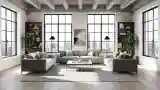 Salon w stylu industrialnym