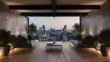Concrete and Wood Terrace Lounge