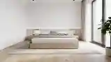 Minimalist Bedroom with Ambient Lighting