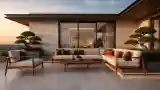High-End Mid-Century Terrace Lounge