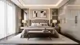 Glamorous Bedroom in Soft Beige and Gold