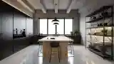 Industrial Kitchen with Concrete