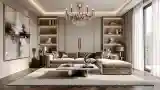 Salon Glamuru z Marmurowym Stolikiem