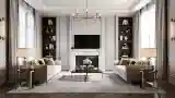Classic Lounge with Luxurious Lighting