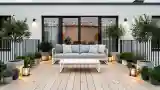 Scandinavian Terrace with Wood and Light