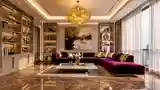 Glamour Living Room with Gold Accents