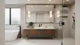 Elegancja Mid-Century Modern w łazience