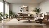 Elegancki salon w stylu skandynawskim