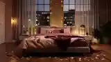 Luksusowy Łóżko w Loftowym Pokoju