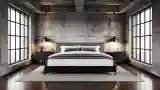 Sufit betonowy w sypialni loftowej