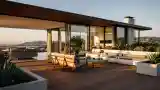 Dachowy Terras w Stylu Mid Century