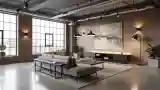 Industrial Artistry in Living Room