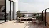 Terrasa Skandynawska z Drewnem