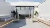 Lukrzysty taras z minimalistyczną elegancją