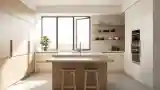 Kuchnia minimalistyczna z drewnem