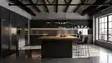 Industrial Kitchen w/ Concrete & Wood