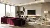 Luksusowa Sala Życia w Kolorze Burgund