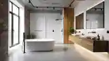 Concrete and Wood Bathroom