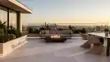 Sofa na tarasie z widokiem