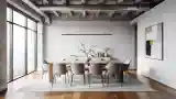 Łazienka Loft z drewnem i betonem
