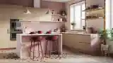 Scandinavian Kitchen with Wood and Rose Petals