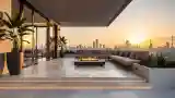 Luxury Rooftop Lounge with Fire Pit