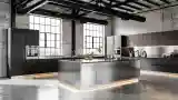 Industrial Kitchen with Sleek Design