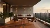 Wysokiej klasy taras w stylu Mid Century