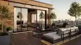 Terrasa Loft z Kamieniem i Drewnem