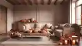 French Country Living Room with Warm Lighting