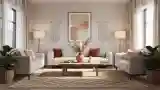 Living Room with Wood and Linen