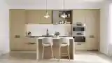 Minimalist Kitchen with Warm Wood